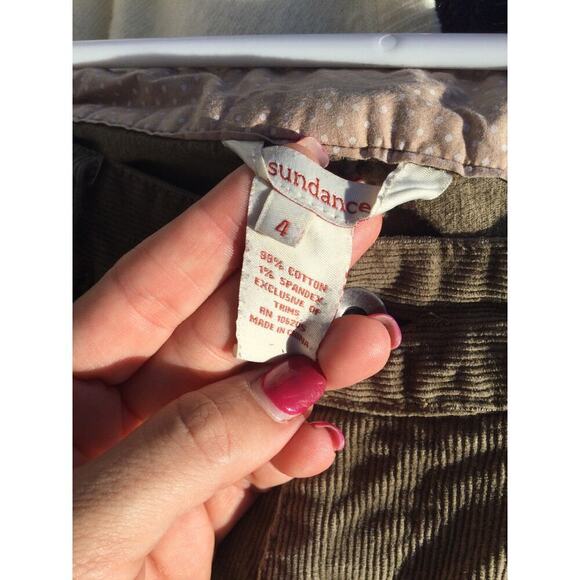 Sundance corduroy womens 4 equestrian western skinny pants southwest tan fall - Picture 2 of 9